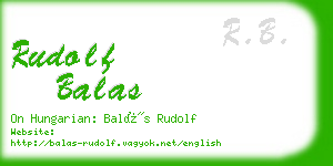 rudolf balas business card